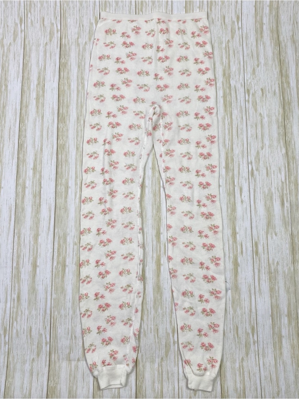 Vintage J.E. Morgan Arctex Lites White Floral Thermal Long Johns - Picture 10 of 11